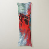 Kleine rode sleerhood - Rode sneeuw voor de wolf Lichaamskussen (Voorkant Verticaal)