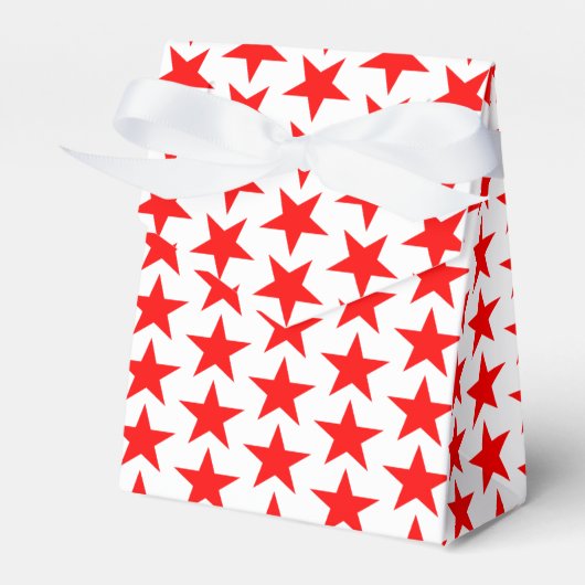 Kleine rode sterren bedankdoosjes (Voorkant Zijde)