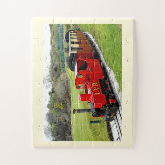Kleine rode trein legpuzzel (Verticaal)