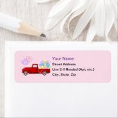 Kleine Rode Truck Valentijn Adresetiketten Etiket (Insitu)