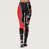 Kleine rode vlekjes leggings (Achterkant)