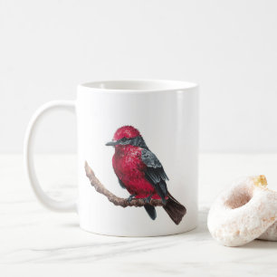Kleine rode vogel koffiemok