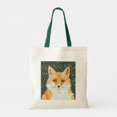 Kleine rode vos - in de sneeuw. tote bag (Achterkant)