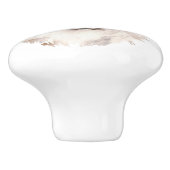 Kleine rode vos met bloemhoofddeksel keramische knop (Zijkant)