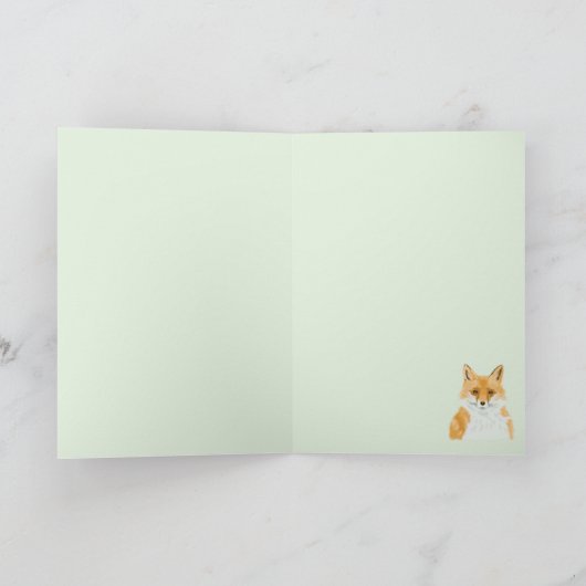 Kleine rode vos - transparant op groen. kaart (Binnen)