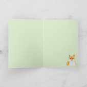 Kleine rode vos - transparant op groen. kaart (Binnen)