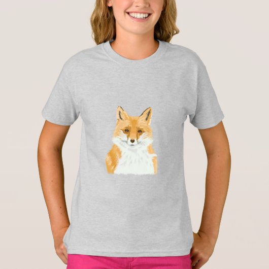 Kleine rode vos - transparant. t-shirt (Voorkant)