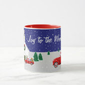 Kleine rode vrachtwagen met Country Church Mok (Midden)