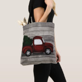 Kleine rode vrachtwagen tote bag (Dichtbij)