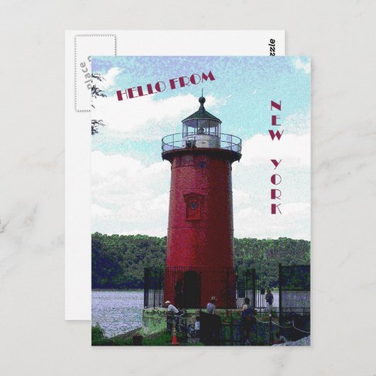 Kleine Rode vuurtoren Briefkaart (Voorkant / Achterkant)