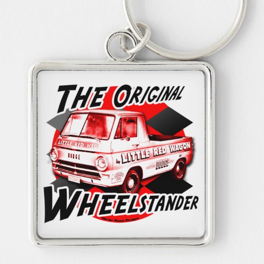 Kleine rode wagen sleutelhanger (Voorkant)
