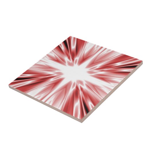 Kleine rode zilverster tegeltje (Zijkant)