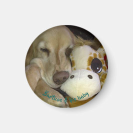 Kleine, ronde Barticus en Giraffe Magnet