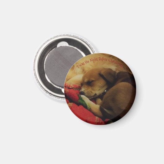 Kleine, ronde Leeloo kerstmagneet Magneet (Voorkant / Achterkant)