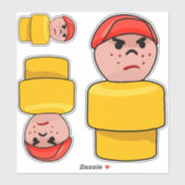 Kleine ronde mensen - Butter the Grumpy Boy X3 Sticker (Vel)