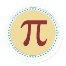 Kleine ronde Pi Stickers