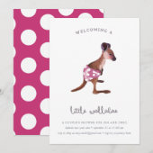 Kleine Roo in frambozen Kaart (Voorkant / Achterkant)