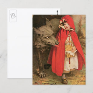  Kleine Rood Ridderhout en Big Bad Wolf Briefkaart