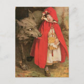 Kleine Rood Ridderhout en Big Bad Wolf Briefkaart (Voorkant)