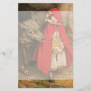 Kleine Rood Ridderhout en Big Bad Wolf Briefpapier