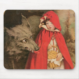 Kleine Rood Ridderhout en Big Bad Wolf Muismat