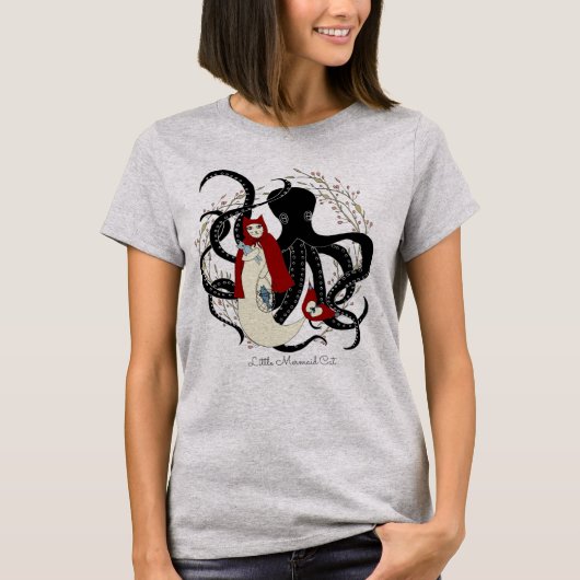 Kleine roodbaars mermaïde t-shirt (Voorkant)