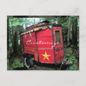 Kleine roodbruine caravan Thunder_Cove Briefkaart (Voorkant)