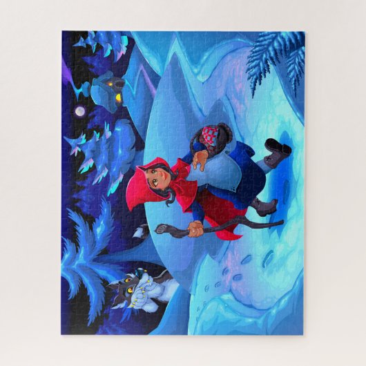 Kleine roodharige kindervlieger legpuzzel (Verticaal)