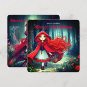 Kleine Roodkapje Donker Bos Verjaardag Kaart (Voorkant / Achterkant)