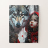 Kleine Roodkapje en Wolf Legpuzzel (Verticaal)