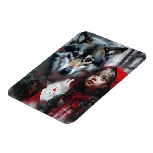 Kleine Roodkapje en Wolf Magneet (Linkerzijde)