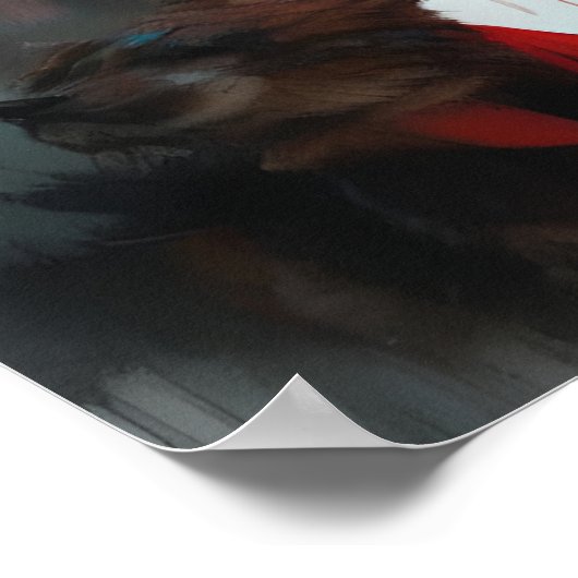 Kleine Roodkapje en Wolf Poster (Hoek)