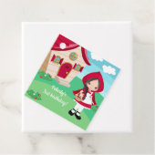 Kleine Roodkapje Sprookje Meisjes Verjaardag Bedankjes Labels (In situ)