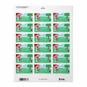 Kleine Roodkapje Sprookje Meisjes Verjaardag Etiket (Full Sheet)