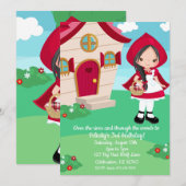 Kleine Roodkapje Sprookje Meisjes Verjaardag Kaart (Voorkant / Achterkant)