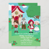 Kleine Roodkapje Sprookje Meisjes Verjaardag Kaart (Voorkant / Achterkant)