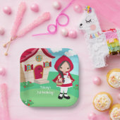 Kleine Roodkapje Sprookje Meisjes Verjaardag Papieren Bordje (Feest)