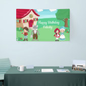 Kleine Roodkapje Sprookje Meisjes Verjaardag Spandoek (Beurs)