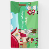 Kleine Roodkapje Sprookje Meisjes Verjaardag Spandoek (Verticaal)