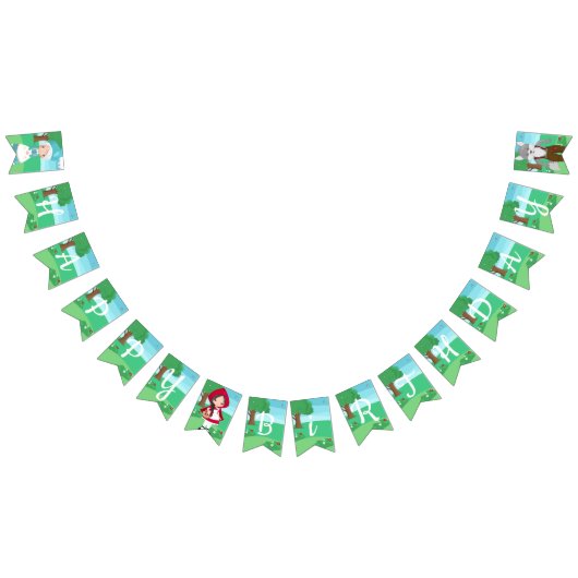 Kleine Roodkapje Sprookje Meisjes Verjaardag Vlaggetjes (Alle)