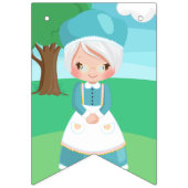 Kleine Roodkapje Sprookje Meisjes Verjaardag Vlaggetjes (Eerste vlag)