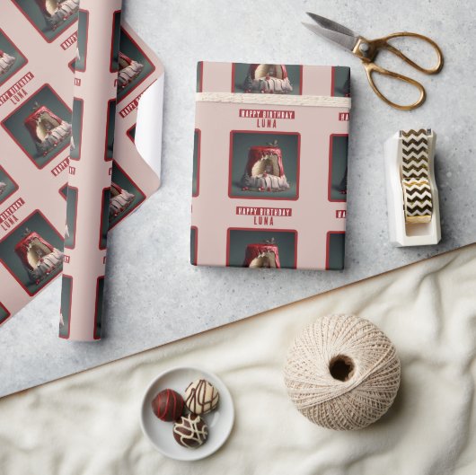 Kleine Roodkapje Verjaardagstaart - Cadeaupapier (Crafts)