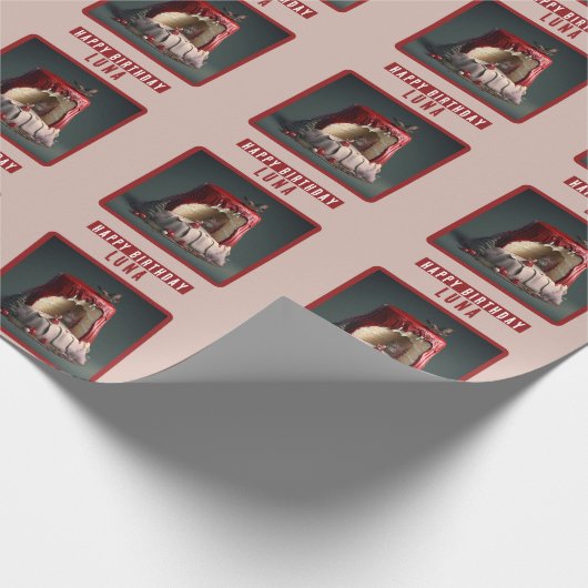 Kleine Roodkapje Verjaardagstaart - Cadeaupapier (Hoek)