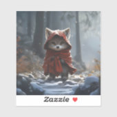 Kleine roodkapuffel sticker (Vel)