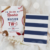 Kleine Rookie Baseball 2e Verjaardagsfeestje Kaart