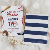 Kleine Rookie Baseball 2e Verjaardagsfeestje Kaart