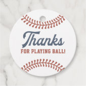 Kleine Rookie Baseball Boys 1e Verjaardagsfeest Bedankjes Labels (Voorkant)