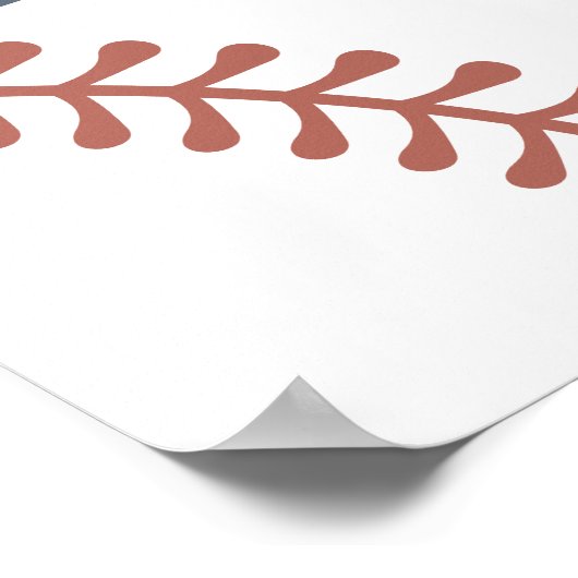 Kleine Rookie Baseball Boys 1e Verjaardagsfeest Poster (Hoek)