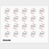 Kleine Rookie Baseball Boys 1e Verjaardagsfeest Ronde Sticker (Vel)