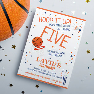 Kleine Rookie Hoop It Up Basketbal Verjaardag Kaart